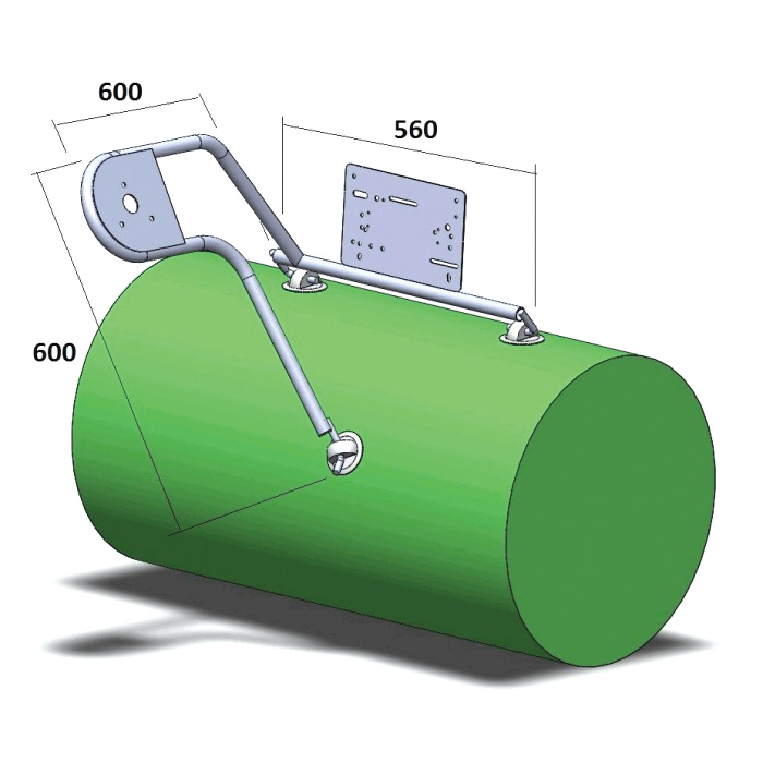 Стойка рулевая с креплением на баллон надувной лодки 25мм в Ангарске