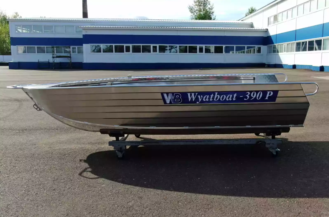 Алюминиевая лодка Wyatboat-390РМ увеличенный борт в Ангарске