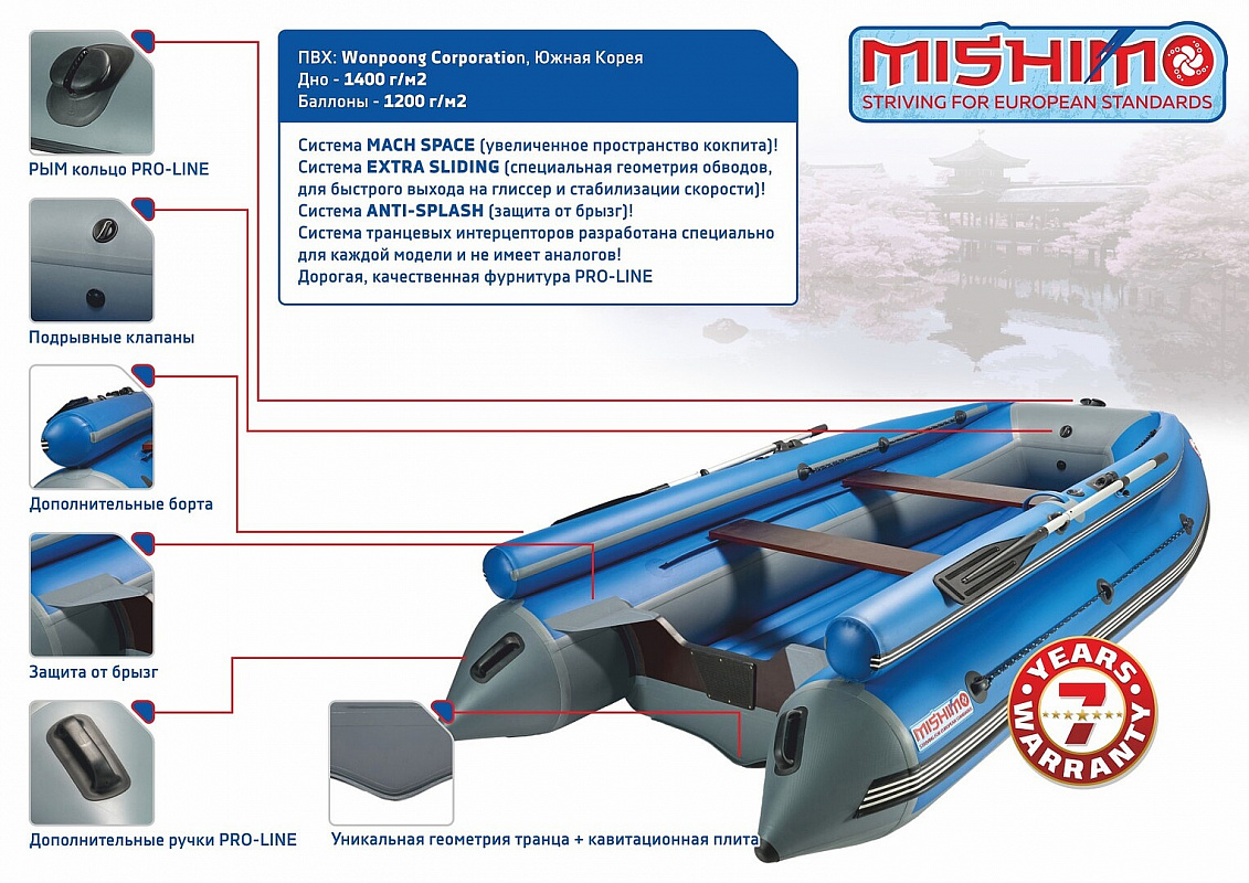 Лодка MISHIMO FAMILY LITE DF 430 в Ангарске