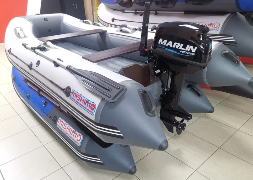 КОМПЛЕКТ ЛОДКА MISHIMO LITE 335 + МОТОР 9,8 Л.С. в Ангарске