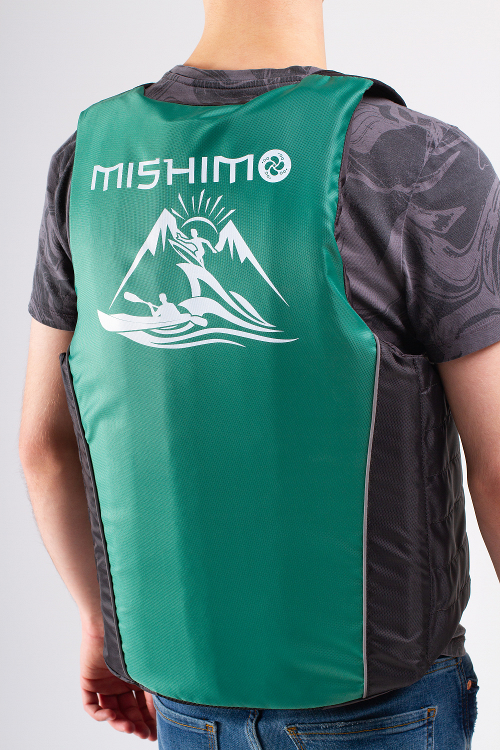 Жилет спасательный MISHIMO PRO Премиум качества Черно-зеленый в Ангарске