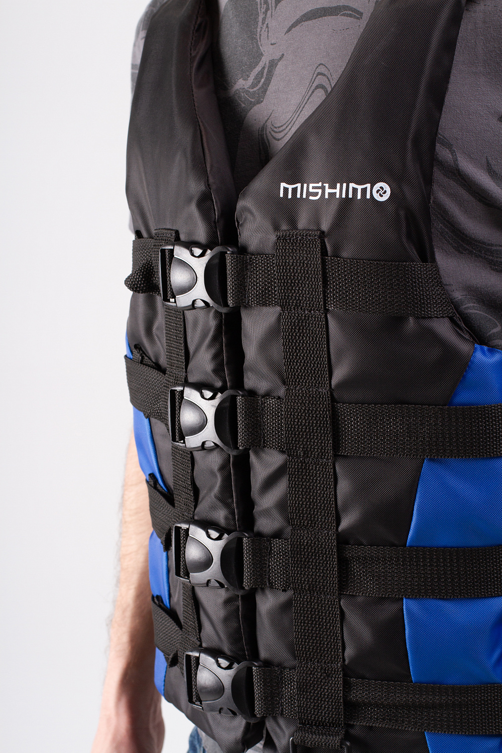 Жилет спасательный MISHIMO PRO Премиум качества Черно-синий в Ангарске