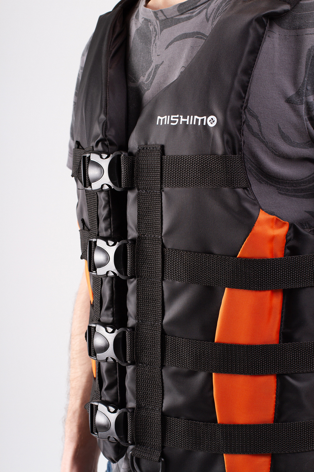 Жилет спасательный MISHIMO PRO Премиум качества Черно-оранжевый в Ангарске